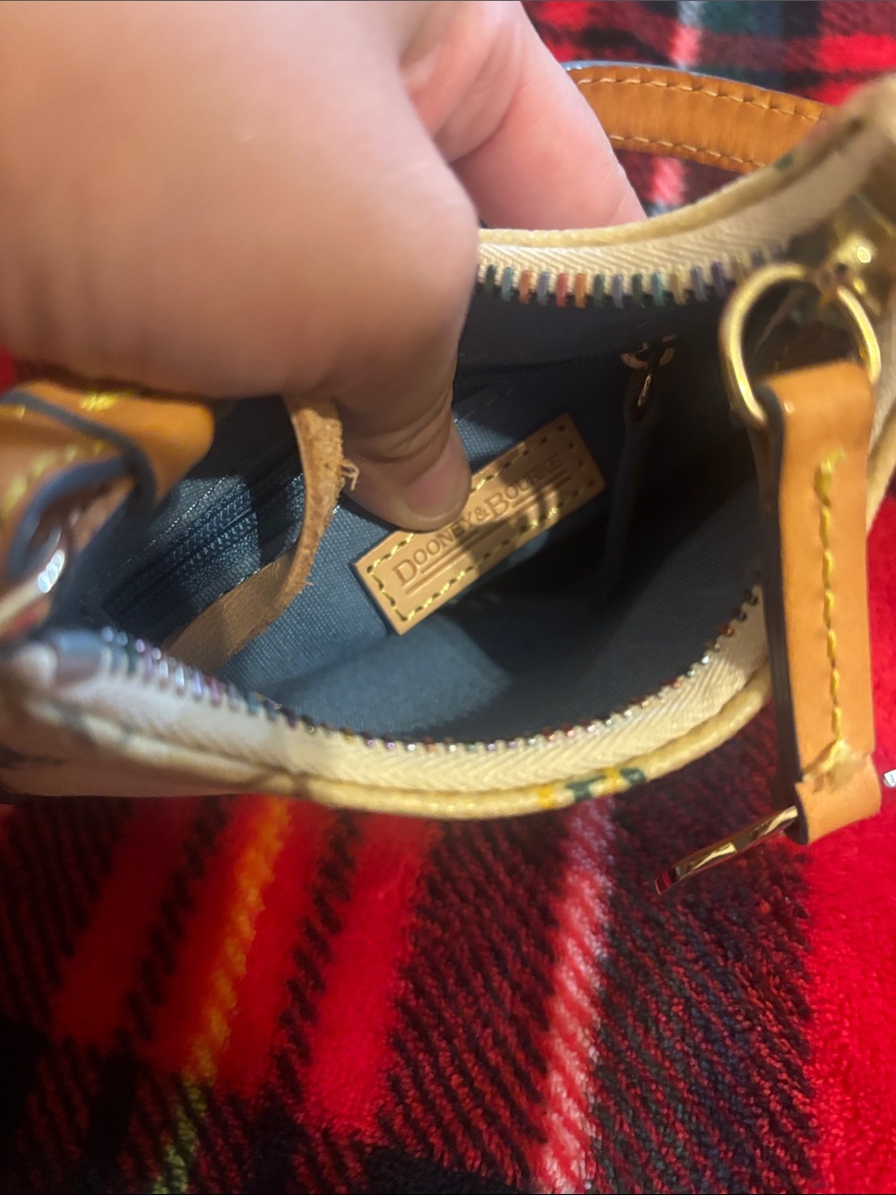 Dooney & Bourke Vintage Y2K Rainbow Monogram Logo mini Handbag - Picture 4 of 6